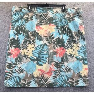 Koret Pencil Skirt Womens Size 26W Elastic Waist Band Tropical